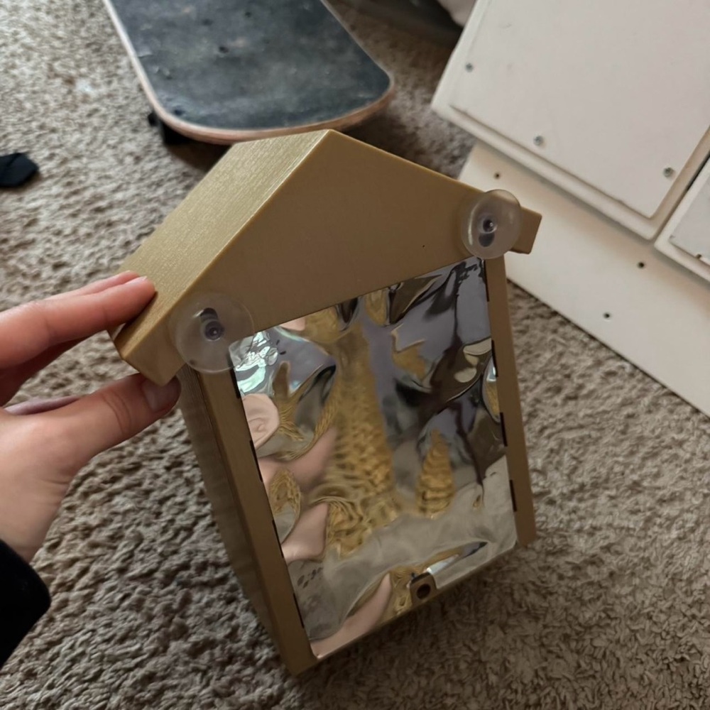 Two Way Mirror Birdhouse with Suction Cups